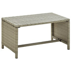 Set de muebles de jardín 4 pzas y cojines ratán sintético beige