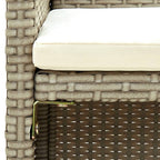 Set de muebles de jardín 4 pzas y cojines ratán sintético beige