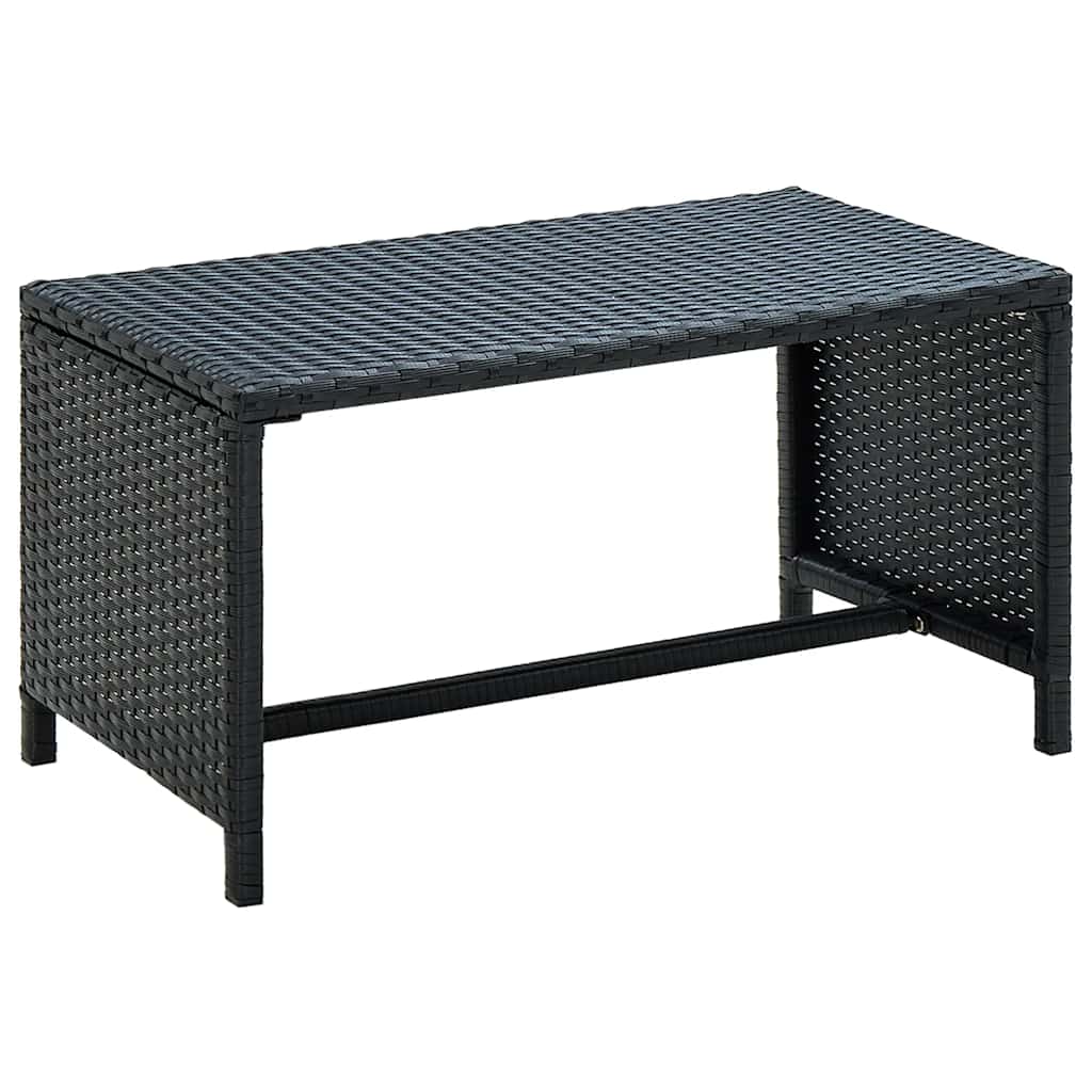 Mesa de centro de ratán sintético beige 70x40x38 cm