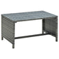 Mesa de centro de ratán sintético beige 70x40x38 cm