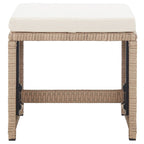 Set comedor de jardín 15 piezas y cojines ratán sintético beige