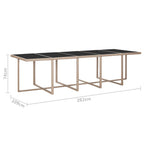 Set comedor de jardín 15 piezas y cojines ratán sintético beige