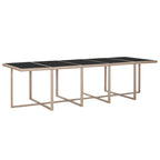Set comedor de jardín 15 piezas y cojines ratán sintético beige