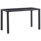 Mesa de jardín de ratán sintético beige 123x60x74 cm