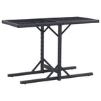 Mesa de jardín de ratán sintético beige 123x60x74 cm