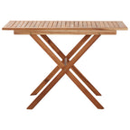 Mesa de jardín de madera maciza de acacia 110x67x74 cm