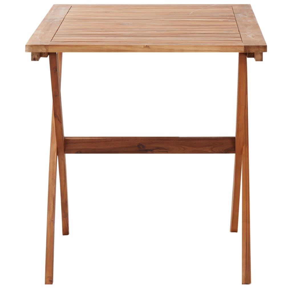 Mesa de jardín de madera maciza de acacia 110x67x74 cm