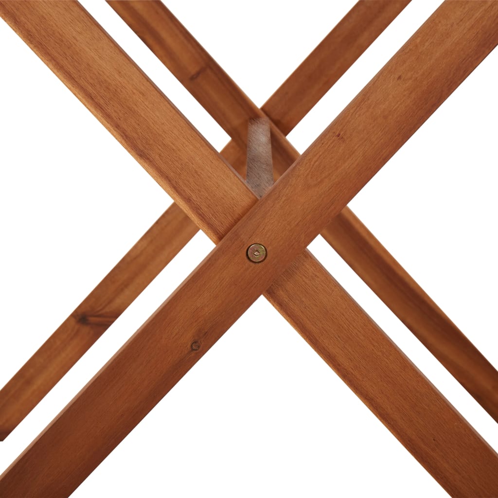 Mesa de jardín de madera maciza de acacia 110x67x74 cm