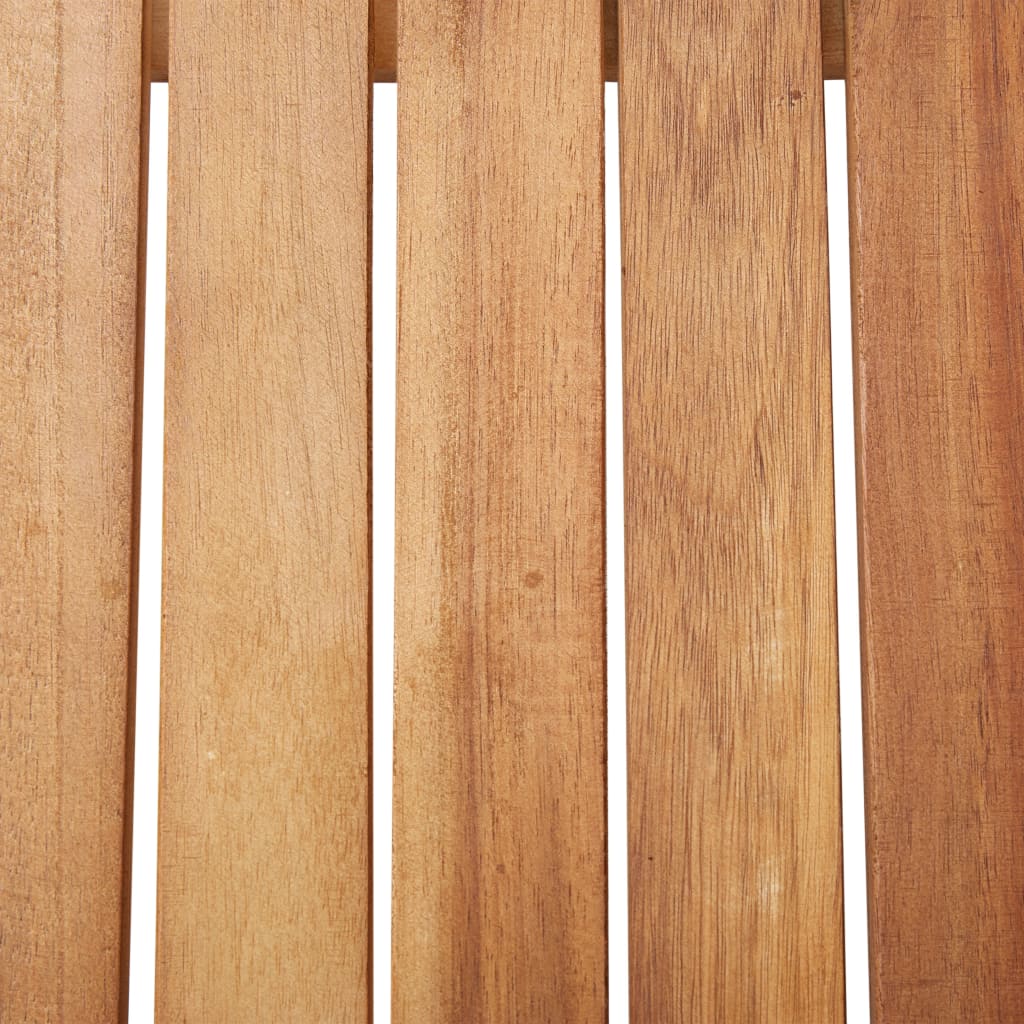 Mesa de jardín de madera maciza de acacia 110x67x74 cm