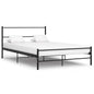 Estructura cama con cabecero sin colchón metal blanco 140x200cm