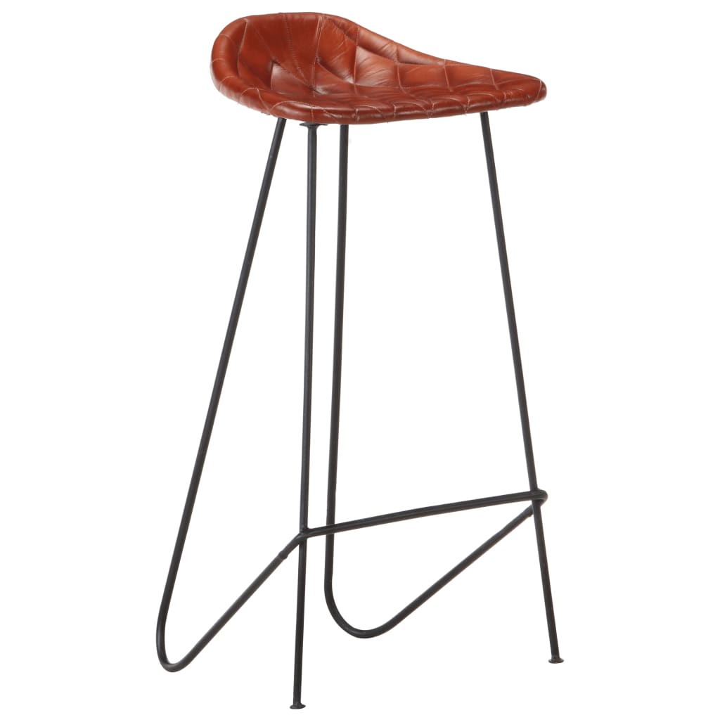 Juego de bar 5 piezas madera maciza y cuero auténtico
