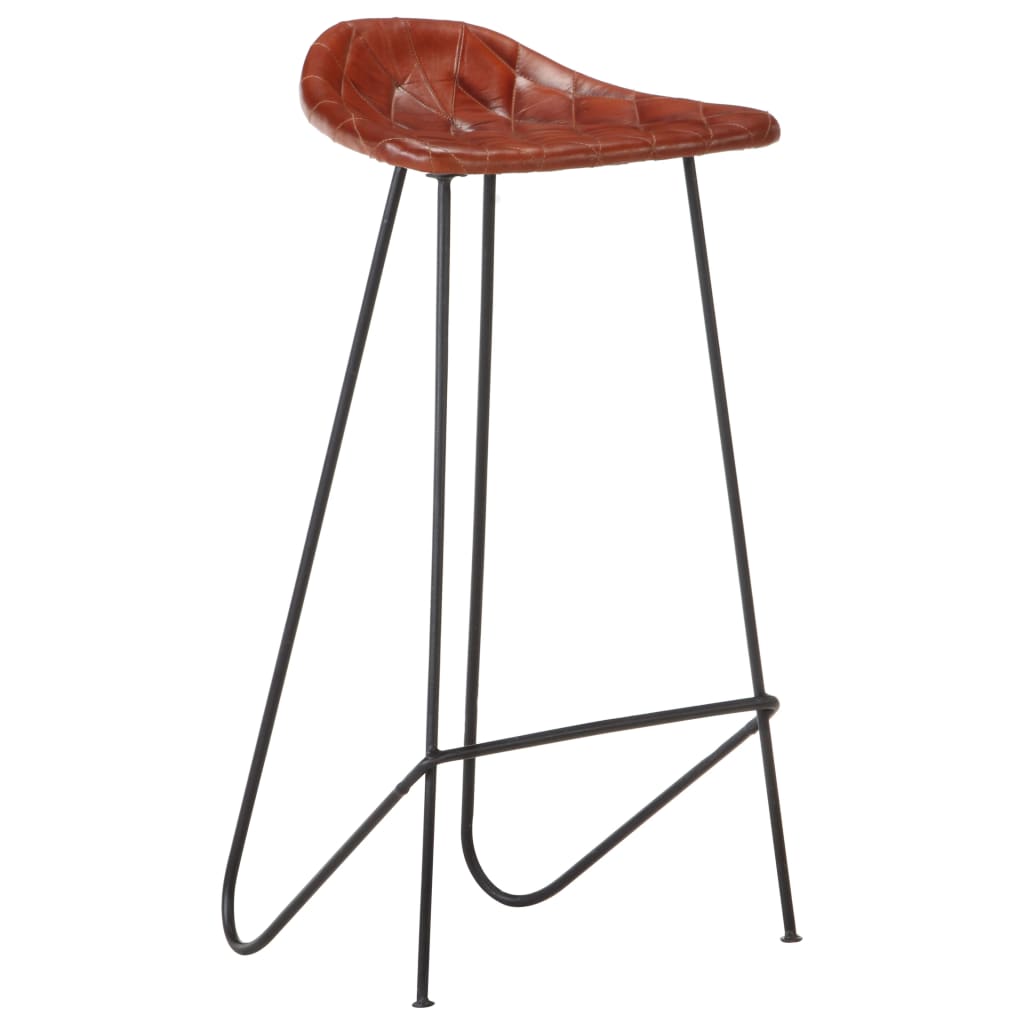 Juego de bar 5 piezas madera maciza y cuero auténtico