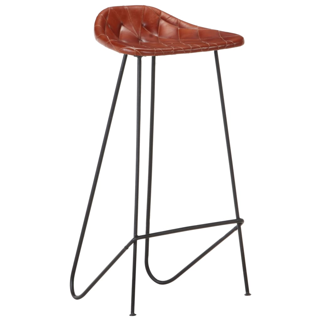 Juego de bar 5 piezas madera maciza y cuero auténtico
