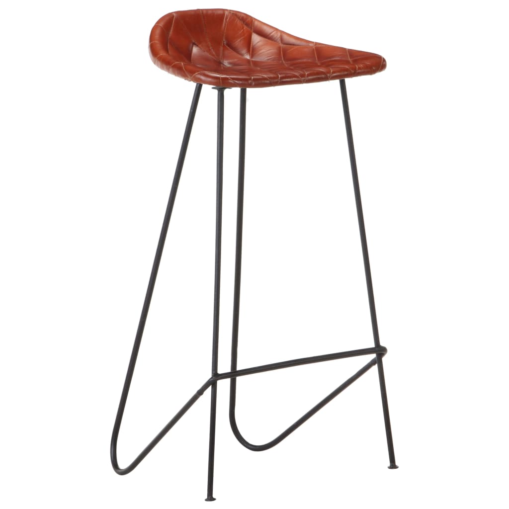 Muebles de bar 5 piezas madera maciza reciclada cuero auténtico