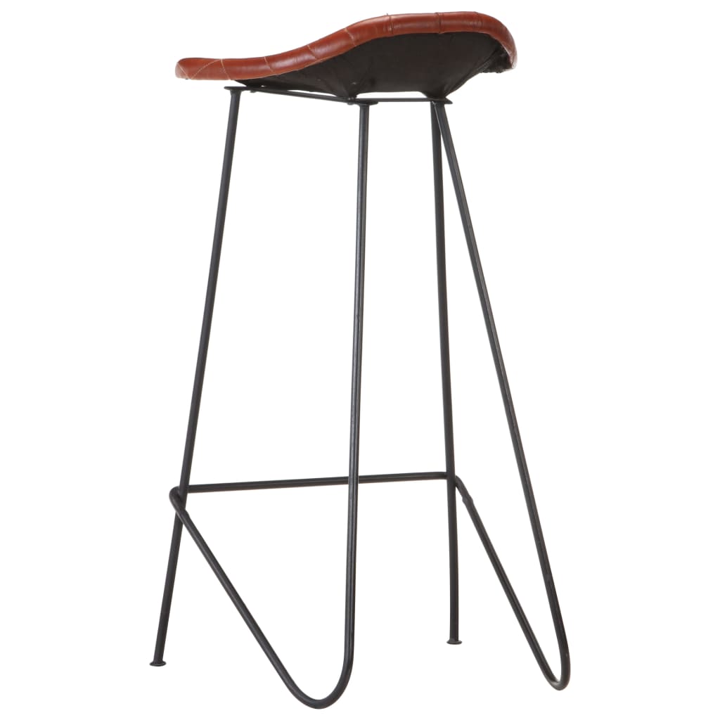 Muebles de bar 5 piezas madera maciza reciclada cuero auténtico