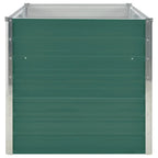 Jardinera elevada de acero galvanizado verde 160x80x77cm