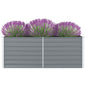 Jardinera elevada 160x80x77 cm acero galvanizado gris