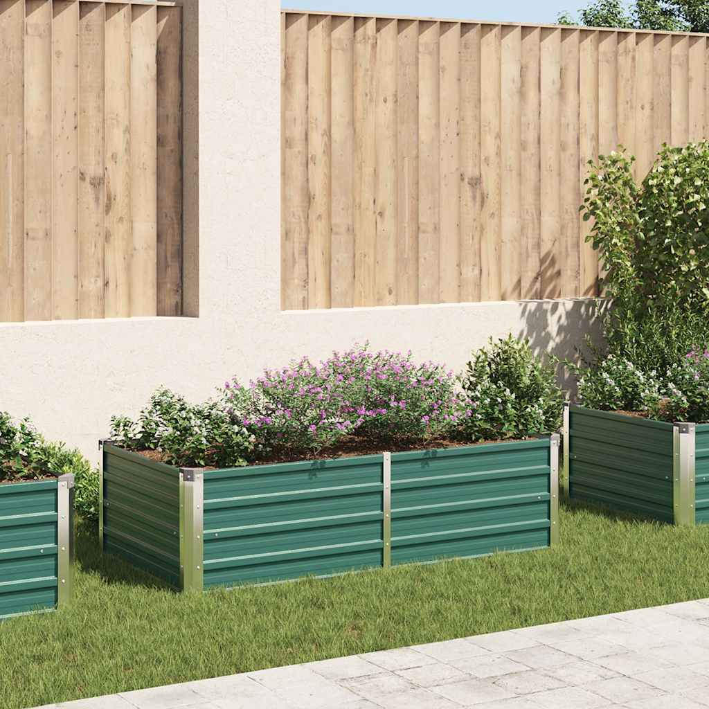 Jardinera elevada 160x80x77 cm acero galvanizado gris