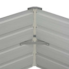 Arriate elevado de acero galvanizado verde 129x129x45 cm