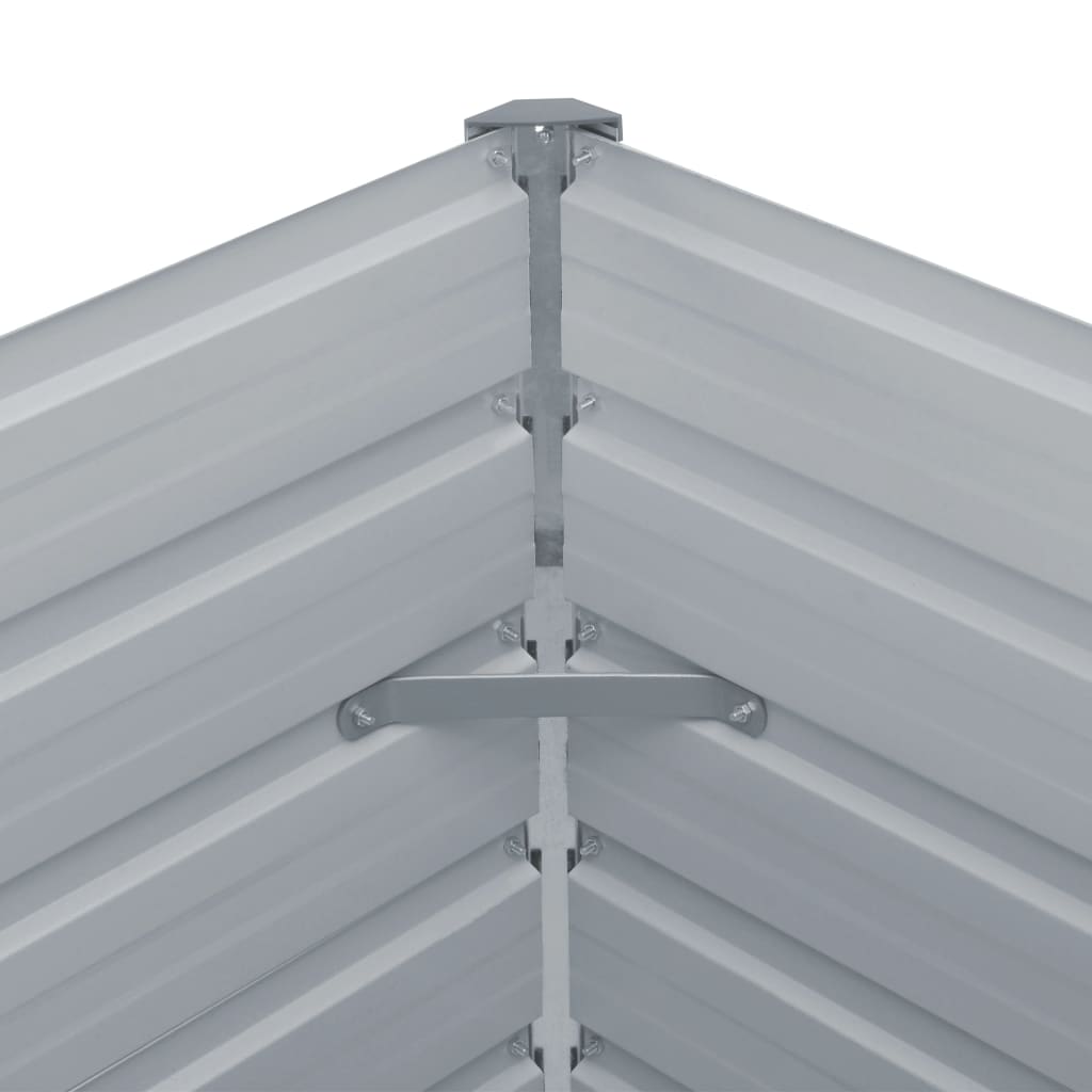 Jardinera elevada de acero galvanizado antracita 100x100x45 cm