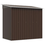 Caseta de almacenamiento jardín acero marrón 194x121x181 cm