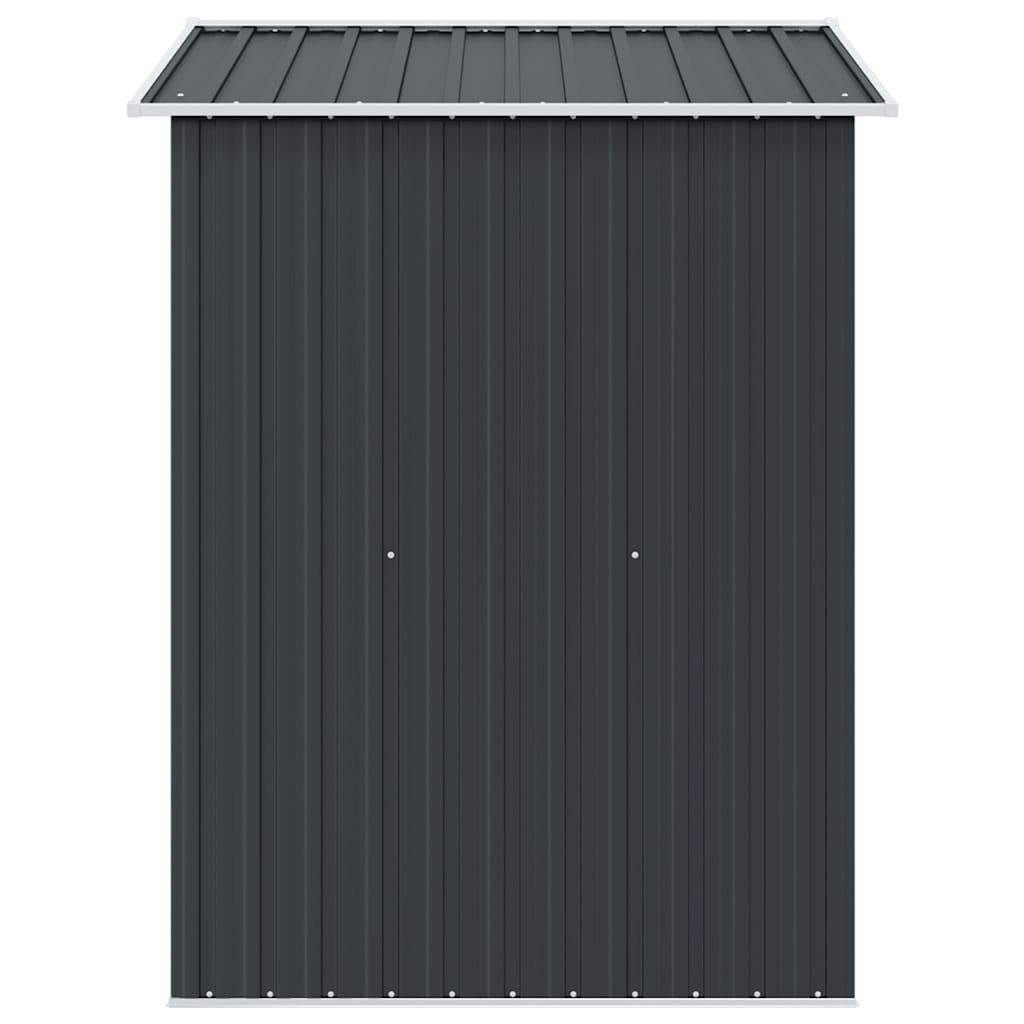 Caseta de jardín de acero gris antracita 204x132x186 cm