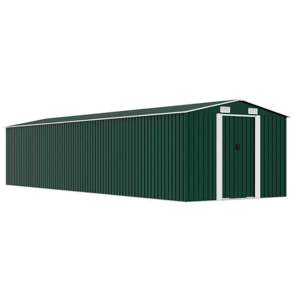 Anthracite Galvanized Steel Garden Shed 257x990x181 cm
