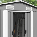 Cobertizo de jardín acero galvanizado gris 257x779x181 cm