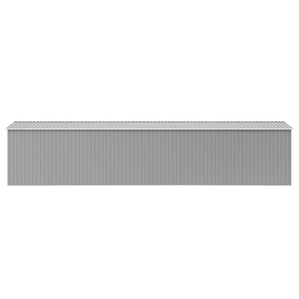 Cobertizo de jardín acero galvanizado gris 257x779x181 cm