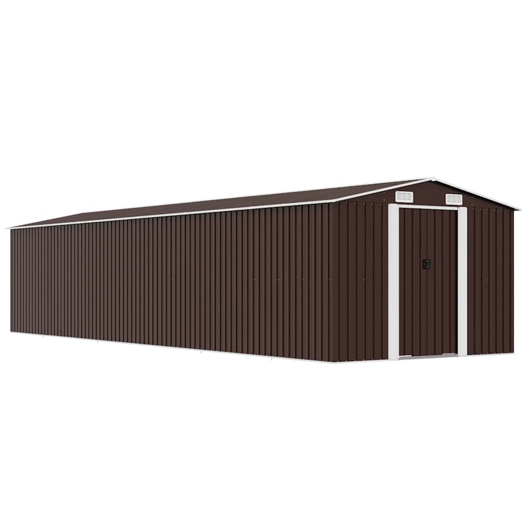 Cobertizo de jardín acero galvanizado antracita 257x990x181 cm