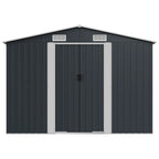 Cobertizo de jardín acero galvanizado antracita 257x990x181 cm