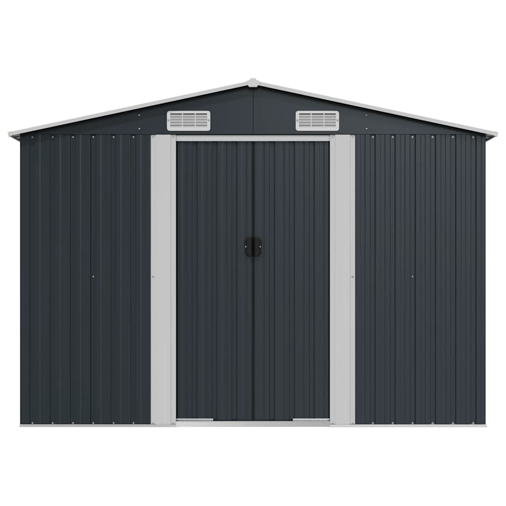 Cobertizo de jardín acero galvanizado antracita 257x990x181 cm