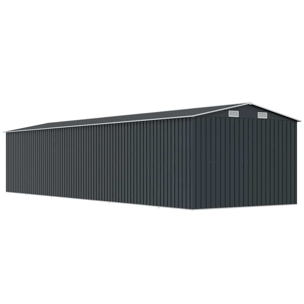 Cobertizo de jardín acero galvanizado antracita 257x990x181 cm