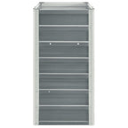 Arriate elevado de jardín acero galvanizado gris 240x40x77 cm