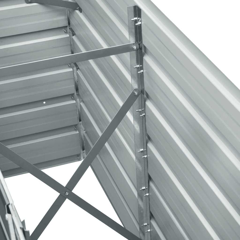 Arriate elevado de jardín acero galvanizado gris 240x40x77 cm