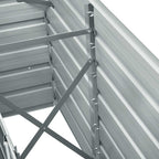 Arriate elevado de jardín acero galvanizado gris 240x40x77 cm