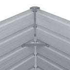 Arriate elevado de jardín acero galvanizado gris 240x40x77 cm