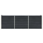 Arriate de jardín de acero galvanizado antracita 240x40x77 cm