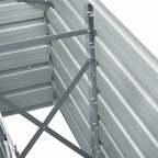 Arriate de jardín de acero galvanizado antracita 240x40x77 cm