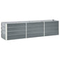 Arriate de acero galvanizado gris 400x80x45 cm