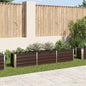 Arriate de acero galvanizado gris 400x80x45 cm
