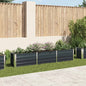 Arriate de acero galvanizado gris 400x80x45 cm