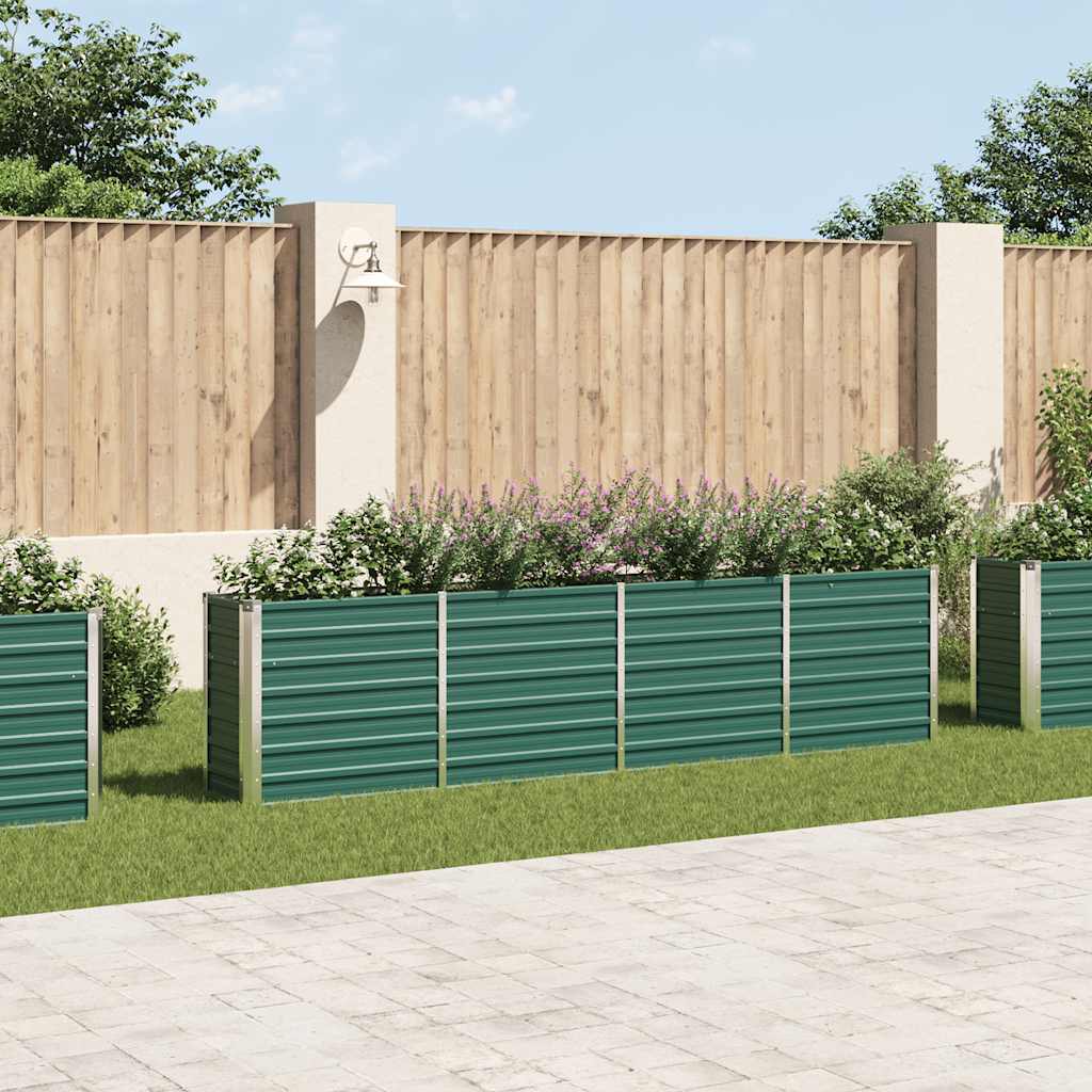 Jardinera elevada 160x80x77 cm acero galvanizado gris