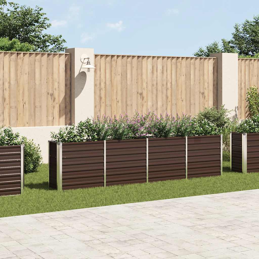 Jardinera elevada 160x80x77 cm acero galvanizado gris