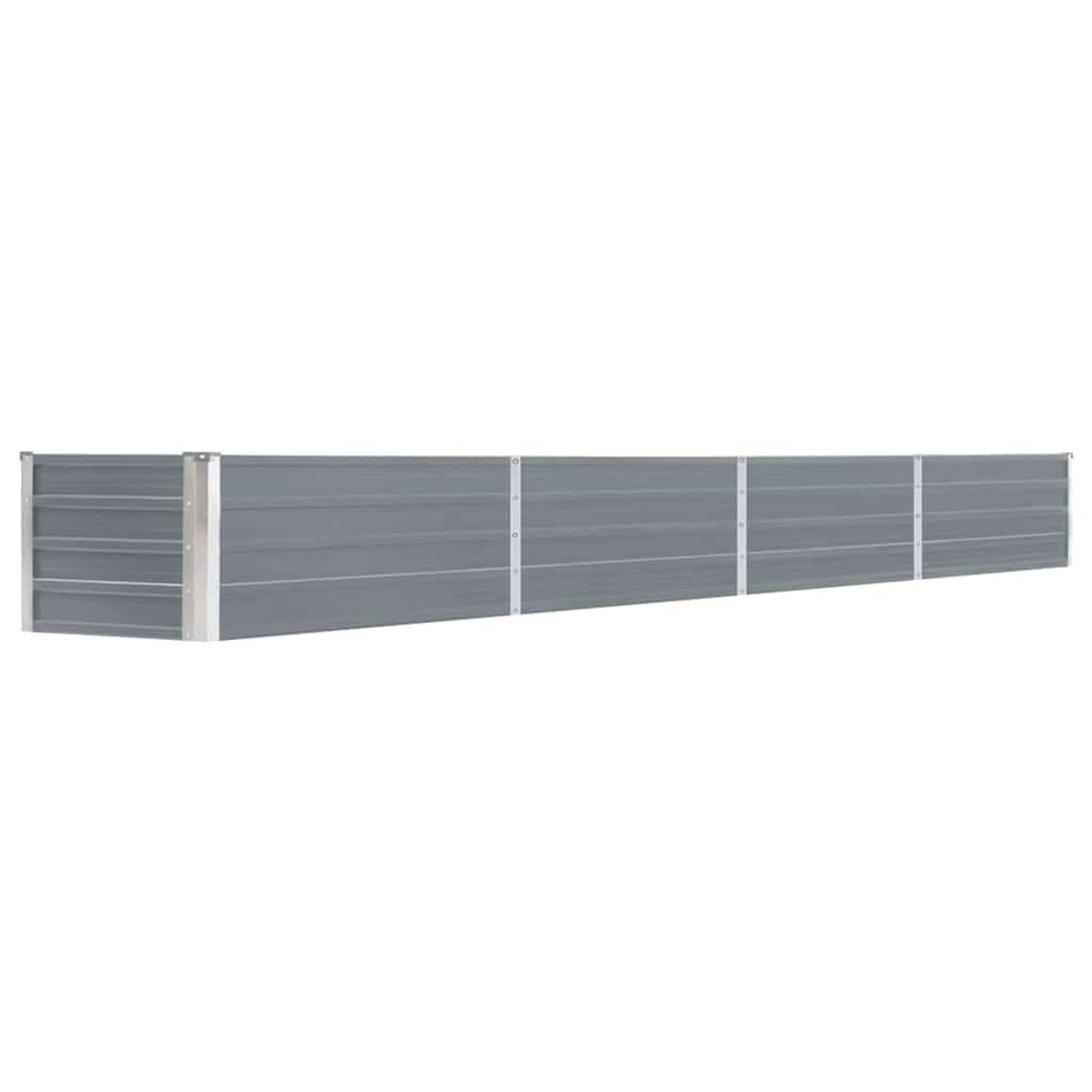Arriate con invernadero plateado 100x100x85 cm