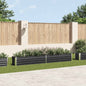 Floreira de jardim em aço galvanizado antracite 320x40x45 cm
