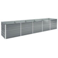 Arriate de acero galvanizado gris 400x80x45 cm