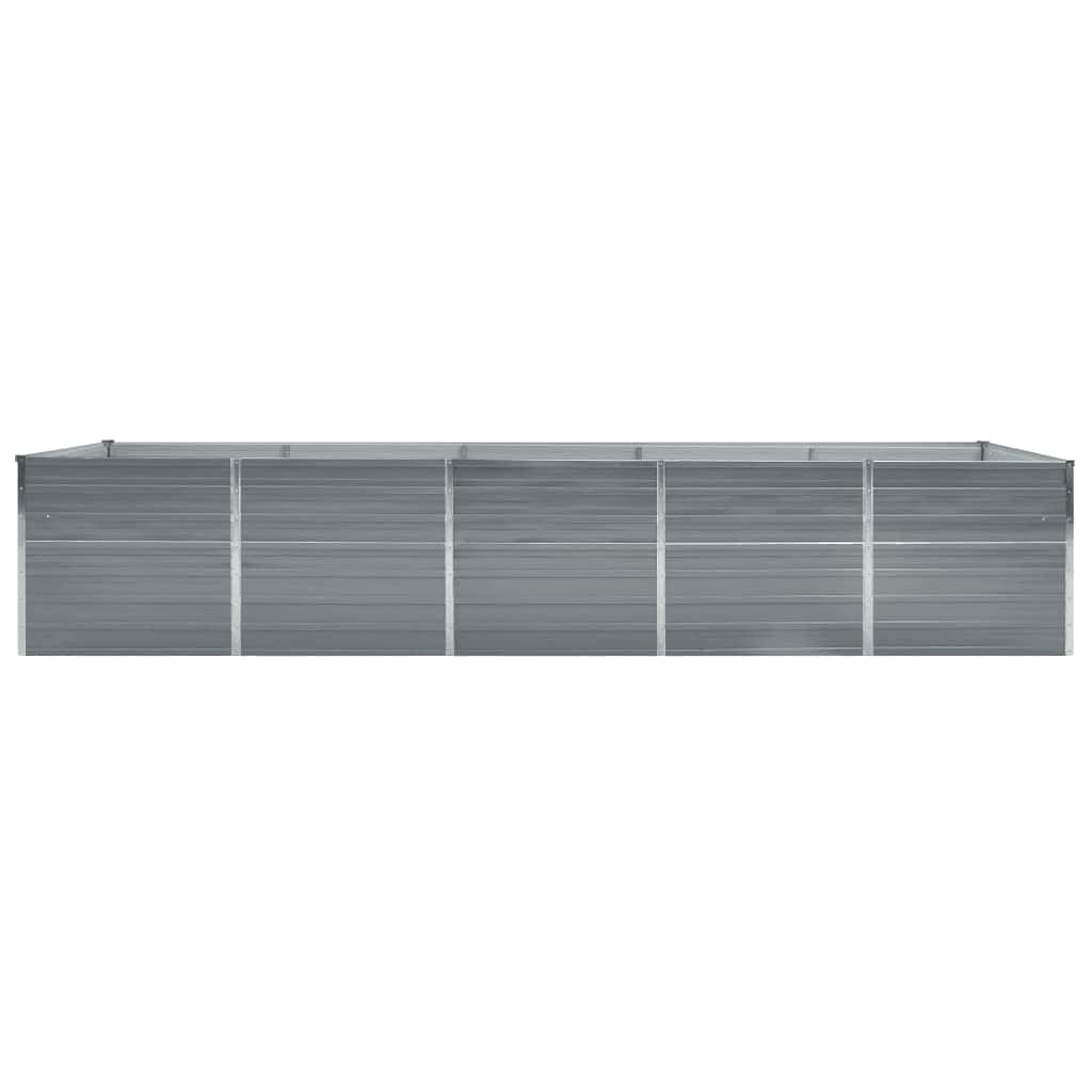Arriate de acero galvanizado gris 400x80x45 cm