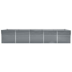 Arriate de acero galvanizado gris 400x80x45 cm