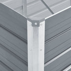 Arriate de acero galvanizado gris 400x80x45 cm